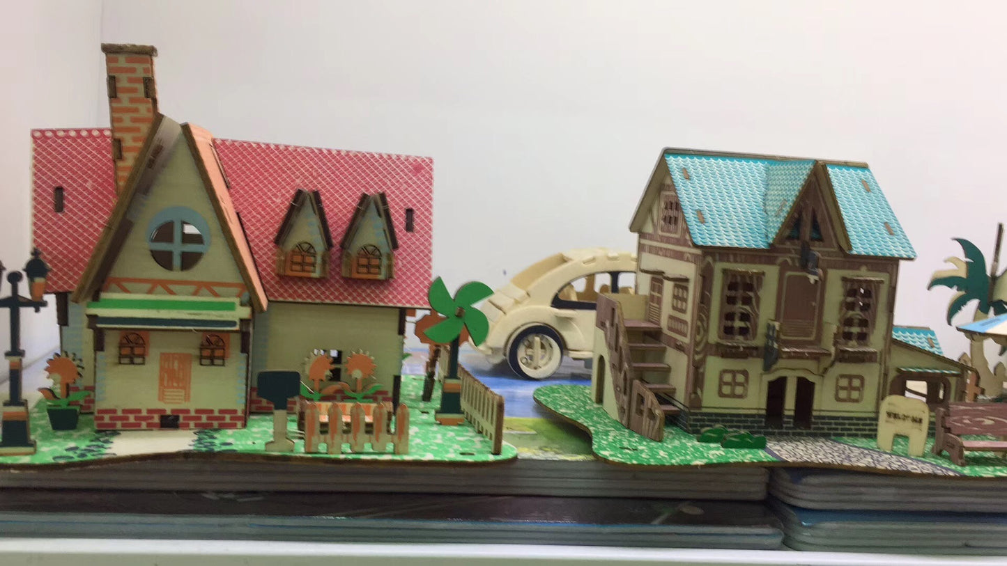 3d wooden three-dimensional puzzle