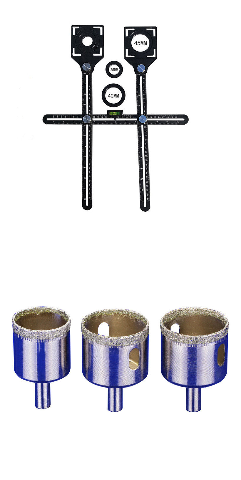 Ceramic tile opening locator