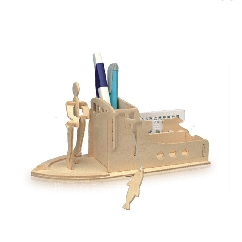 Wooden 3D three-dimensional puzzle