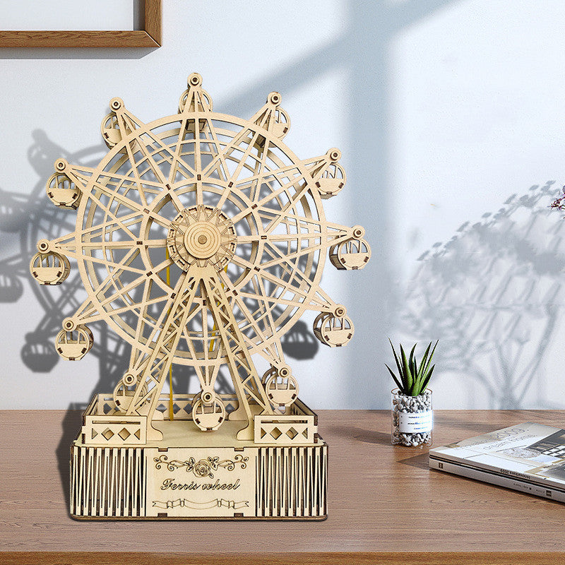 DIY Rotating Ferris Wheel Wooden 3D Puzzle