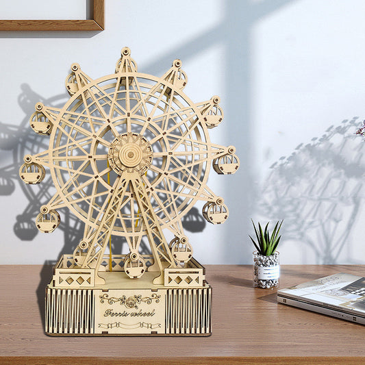 DIY Rotating Ferris Wheel Wooden 3D Puzzle