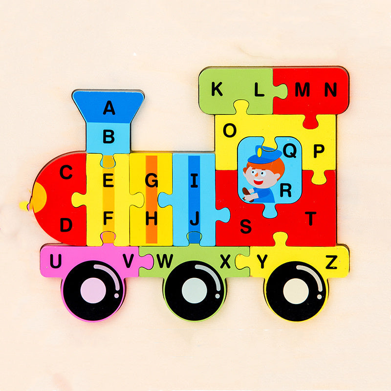 Children's Wooden Animal Three-Dimensional Puzzle