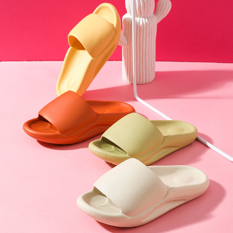 Solid Color Thick-soled Household Sandals And Slippers