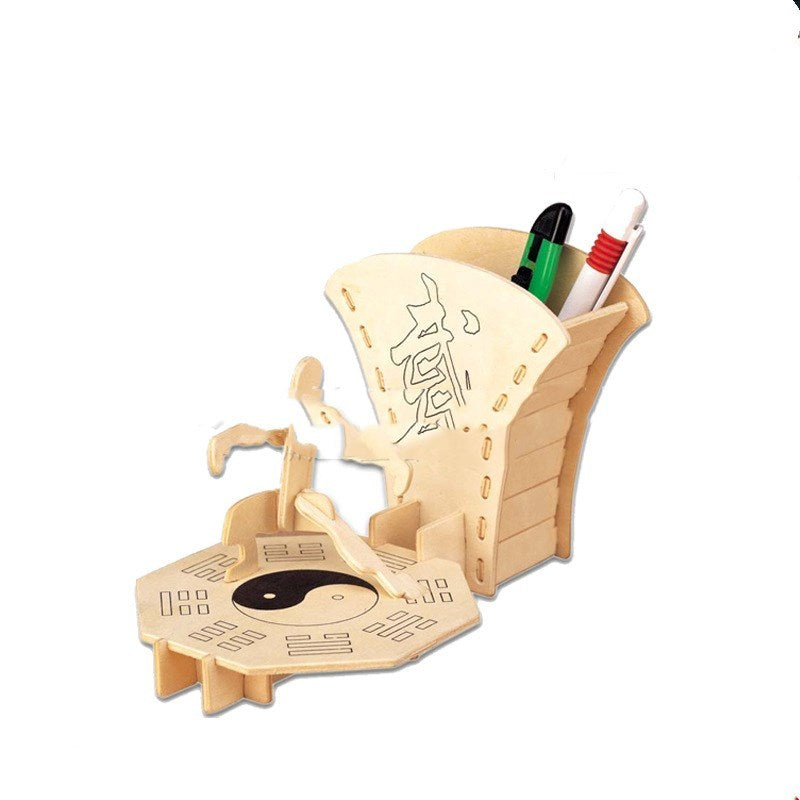 Wooden 3D three-dimensional puzzle