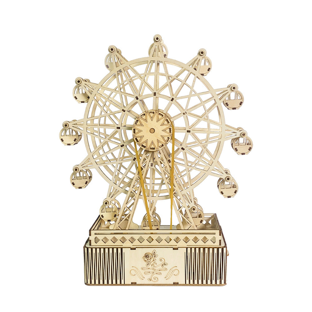 DIY Rotating Ferris Wheel Wooden 3D Puzzle