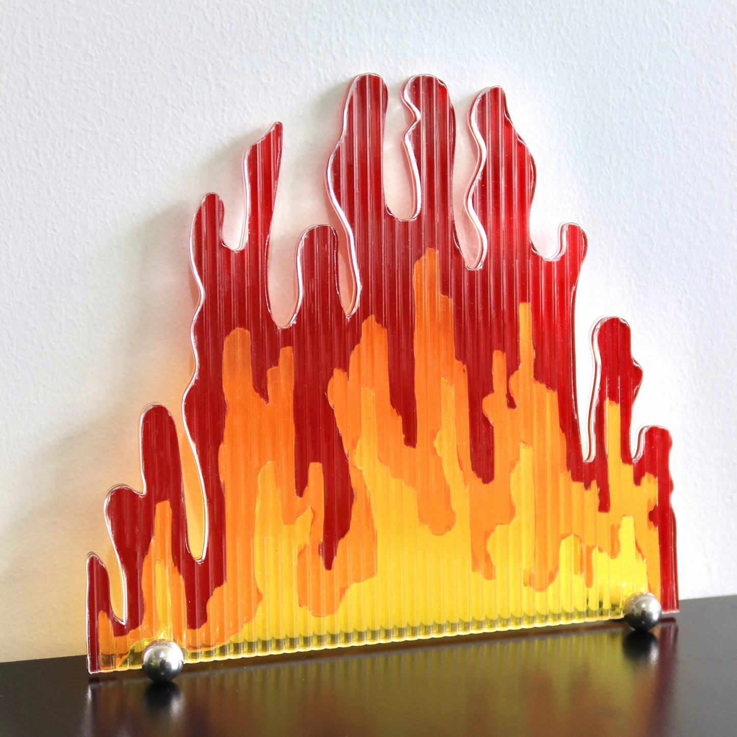 Acrylic Flame Display Table Screen Photo
