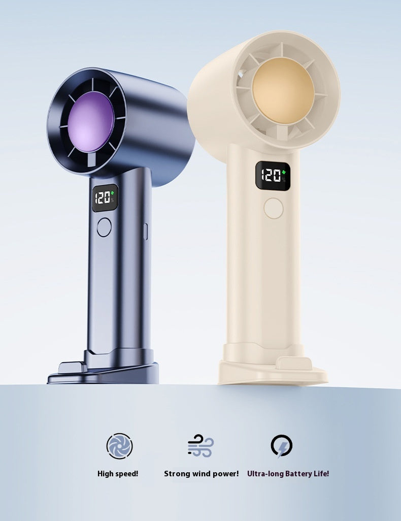 High-speed Handheld Fan Intelligent Digital Display Turbo Fan Portable Usb Charging