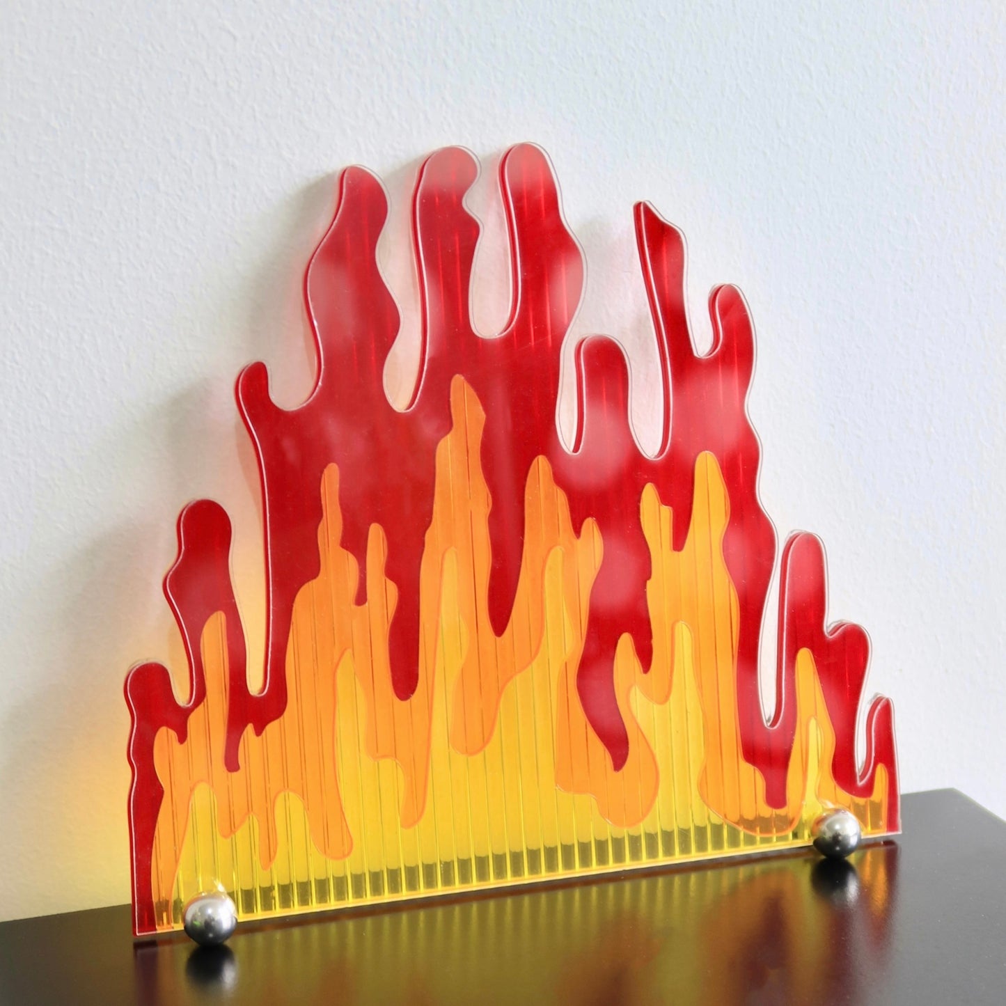 Acrylic Flame Display Table Screen Photo
