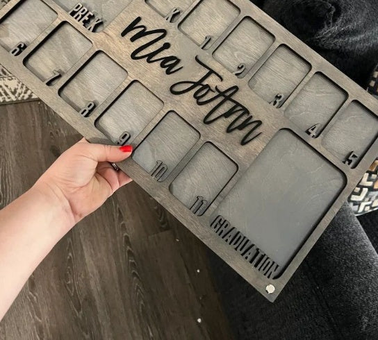 Simple DIY Wooden Academic Year Photo Frame