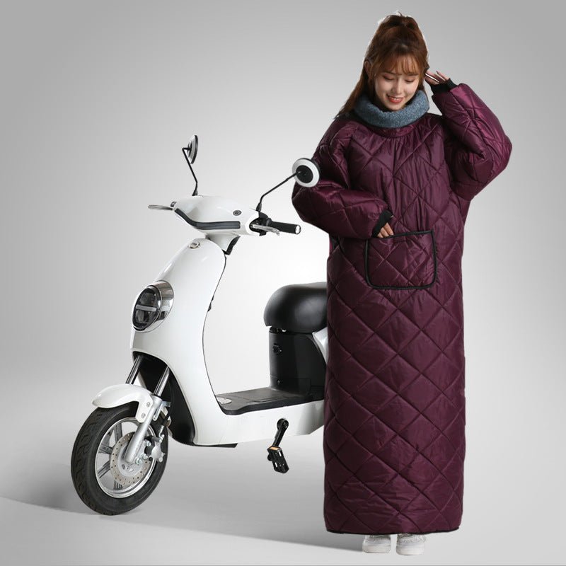 Waterproof Padded And Warm Windbreaker With Handle - sidwish