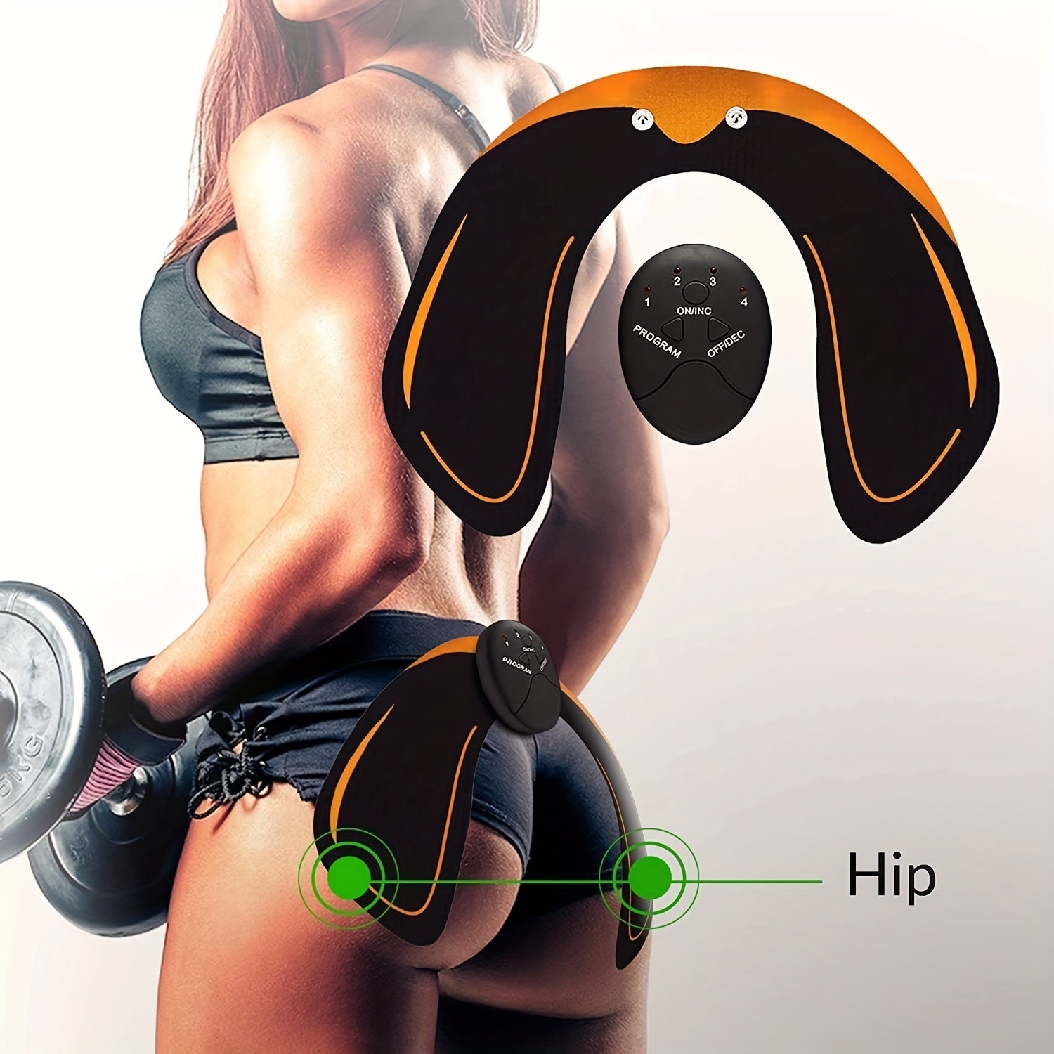 Hip Trainer, Buttock Lift Massage Device Smart Fitness Exercise Gear Home Office, Portable U-Shape Butt Lifting Workout Equipment Gifts For Women - Sidwish