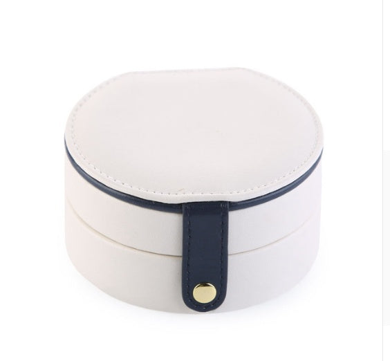 Cosmetic storage box with zipper travel portable jewelry box
