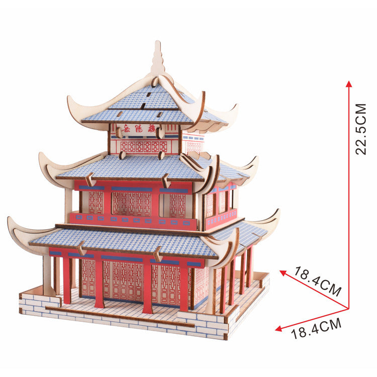 Yueyang Tower 3D Wooden Stereo Puzzle Puzzle