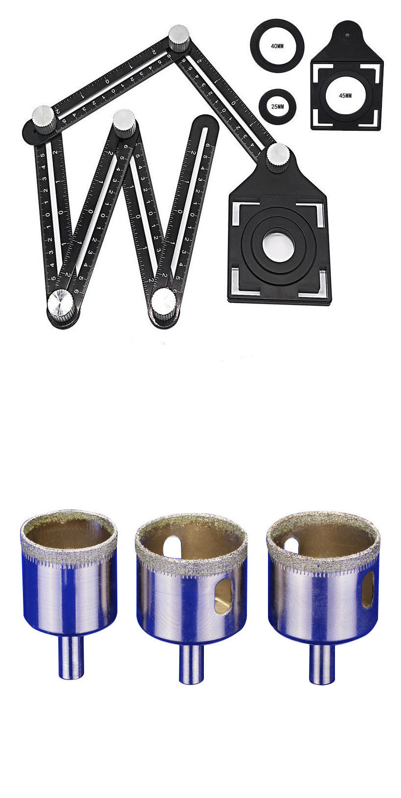 Ceramic tile opening locator
