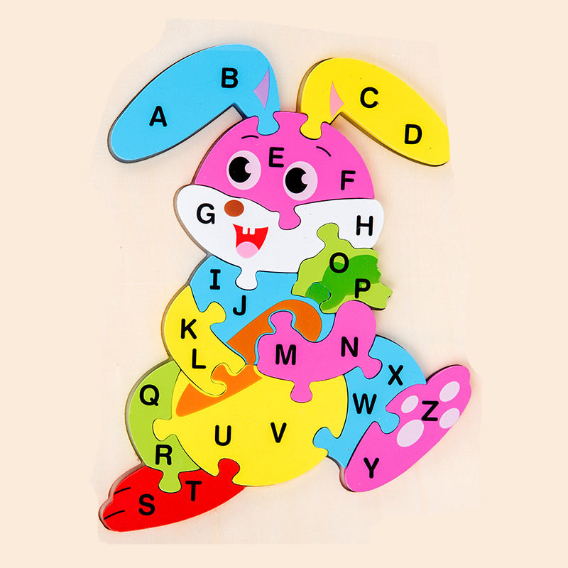 Children's Wooden Animal Three-Dimensional Puzzle