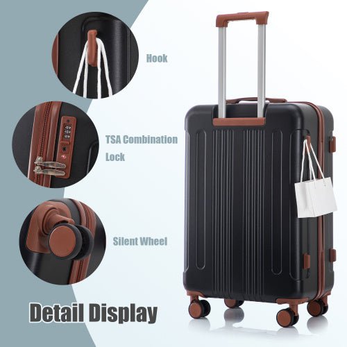20 24 28 3 Pcs Set In ABS Spinner Wheel Luggage, Carry On Suitcase, Matching Color, TSA Combination Lock - sidwish