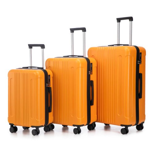 20 24 28 3 Pcs Set In ABS Spinner Wheel Luggage, Carry On Suitcase, Matching Color, TSA Combination Lock - sidwish