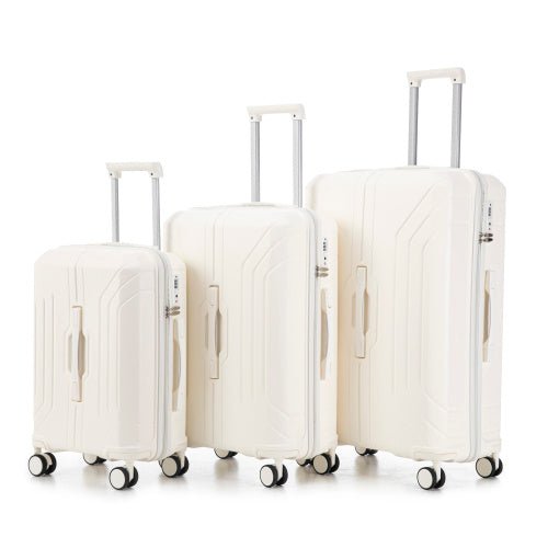 20 24 28 3 Pcs Set In ABS Spinner Wheel Luggage, Carry On Suitcase, Matching Color, TSA Combination Lock - sidwish