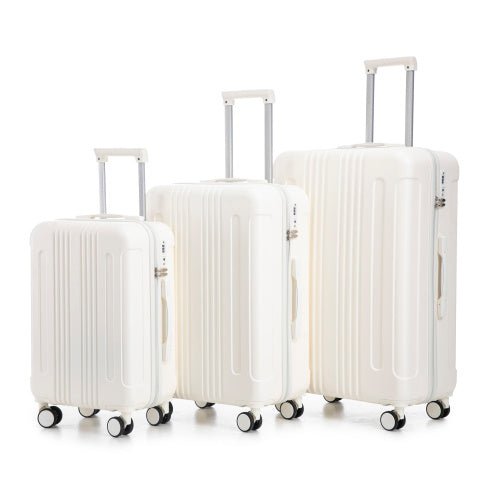20 24 28 3 Pcs Set In ABS Spinner Wheel Luggage, Carry On Suitcase, Matching Color, TSA Combination Lock - sidwish
