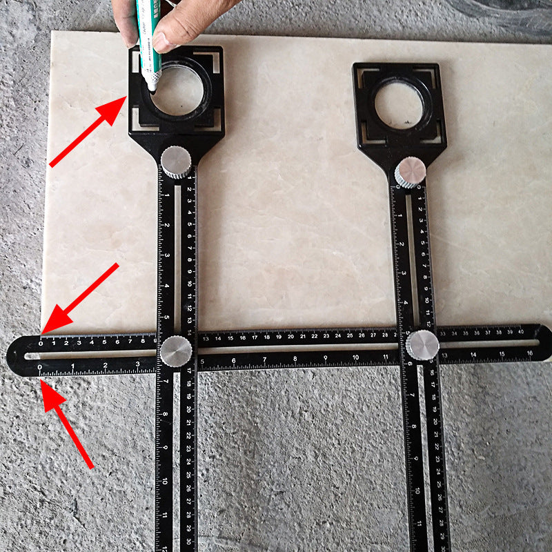 Ceramic tile opening locator