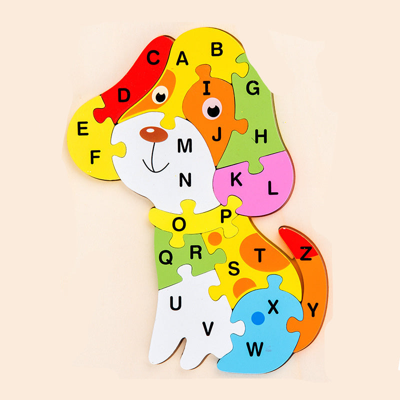 Children's Wooden Animal Three-Dimensional Puzzle