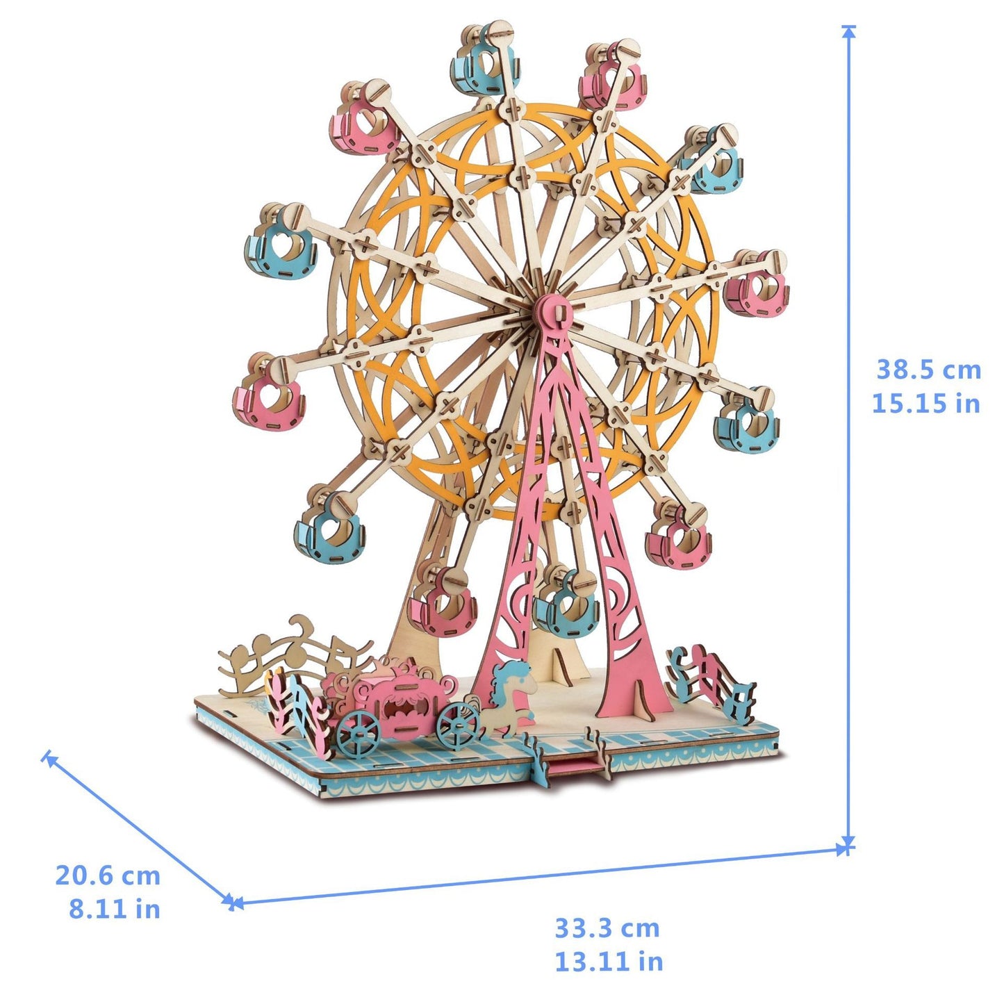 Wooden three-dimensional jigsaw puzzle