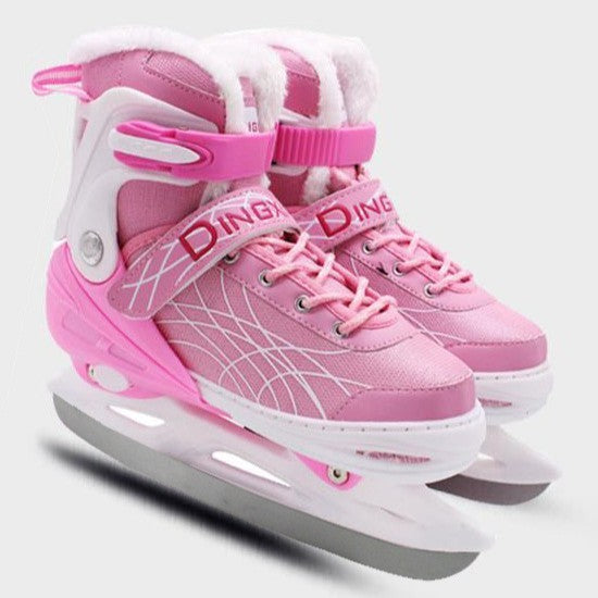 Children's Plush Insulated Adjustable Ice Skate Shoes