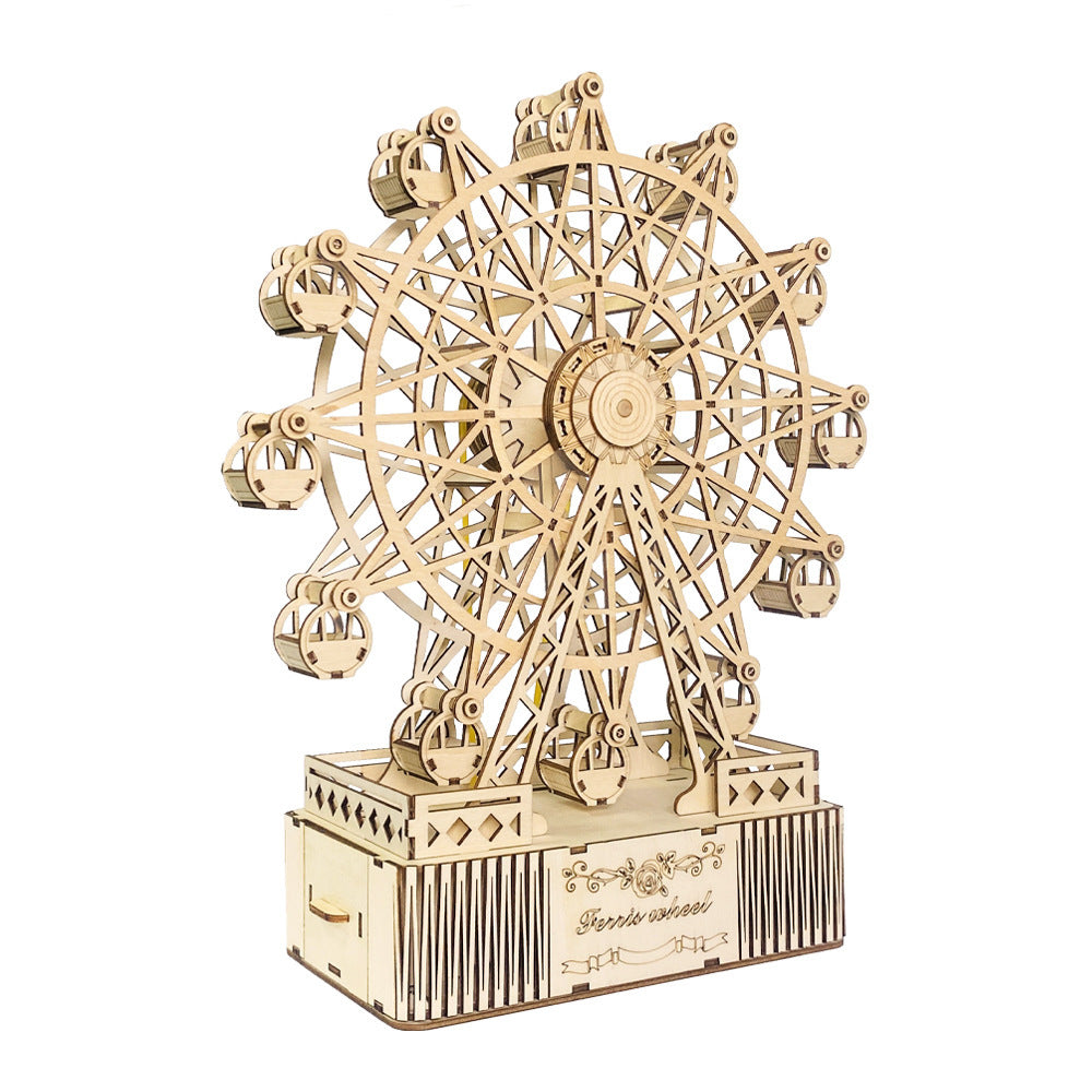 DIY Rotating Ferris Wheel Wooden 3D Puzzle