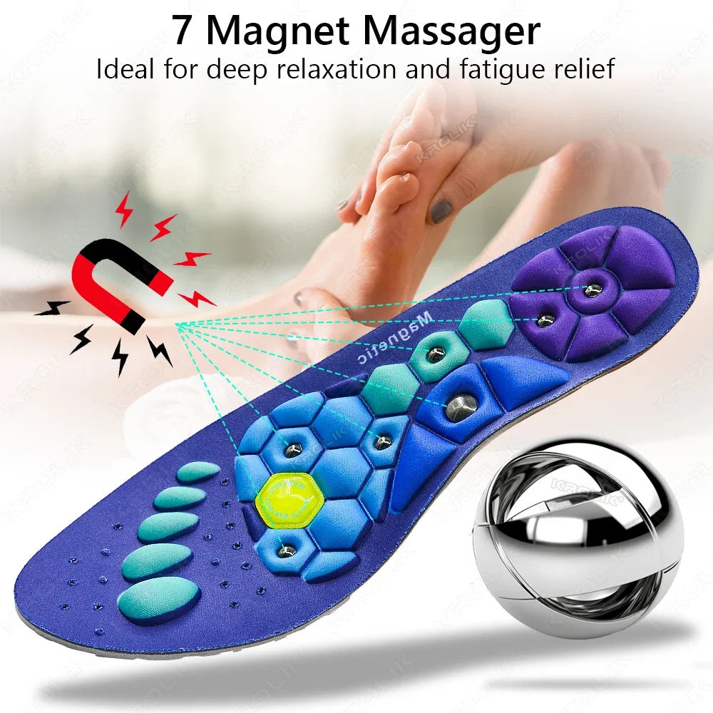 Medical Magnetic Insole Therapy Sports Massage Foot Weight Loss Slimming Acupressure Anti-fatigue Shoe Pads
