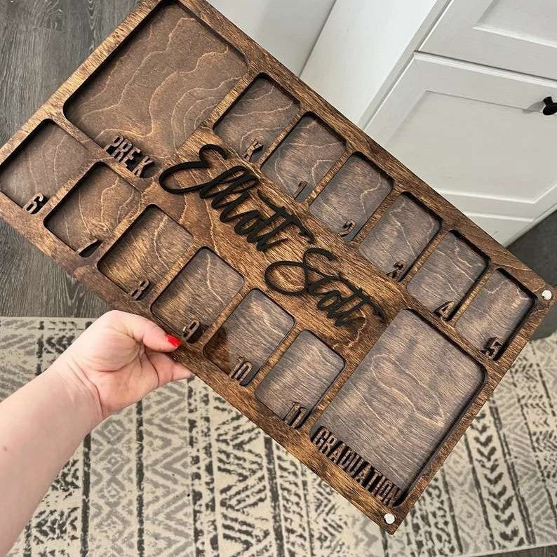 Simple DIY Wooden Academic Year Photo Frame