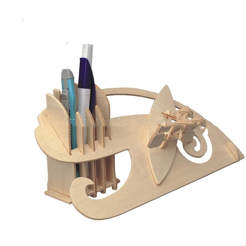 Wooden 3D three-dimensional puzzle