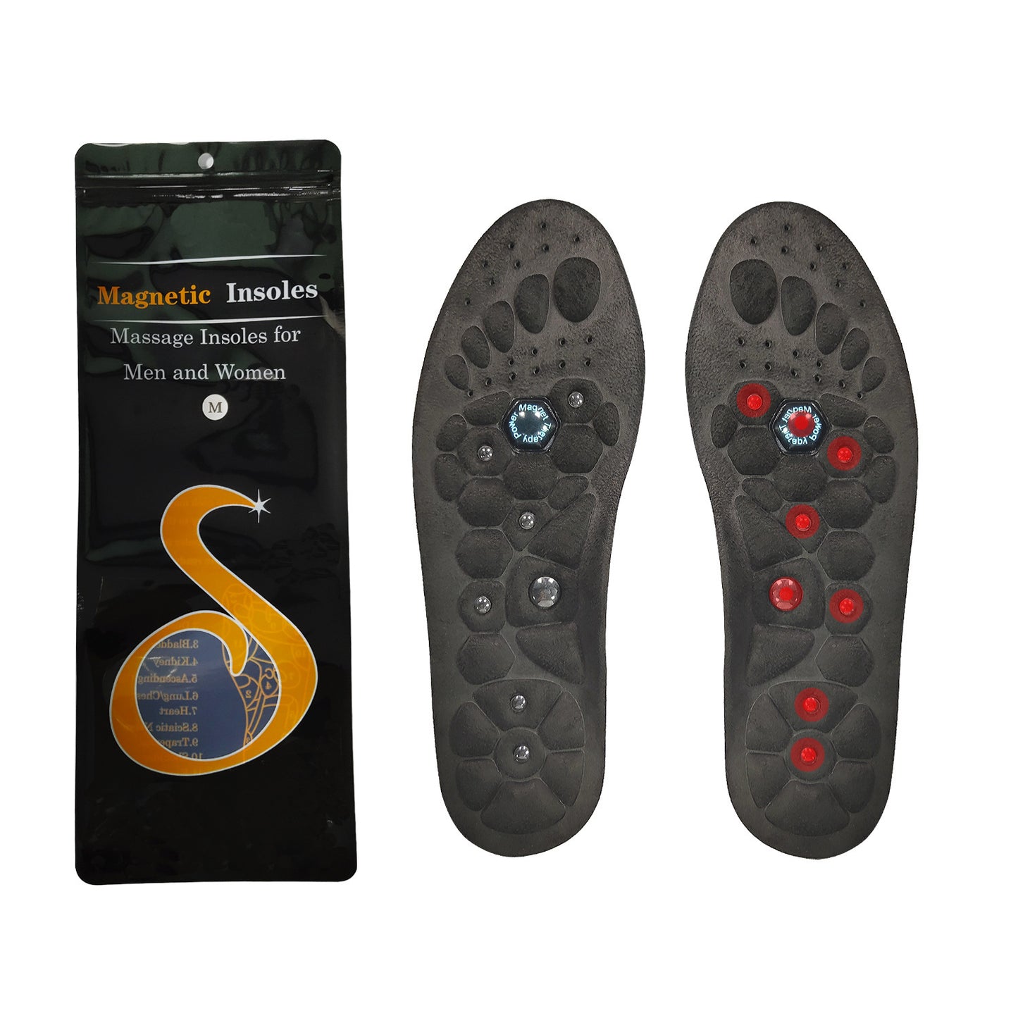 Medical Magnetic Insole Therapy Sports Massage Foot Weight Loss Slimming Acupressure Anti-fatigue Shoe Pads