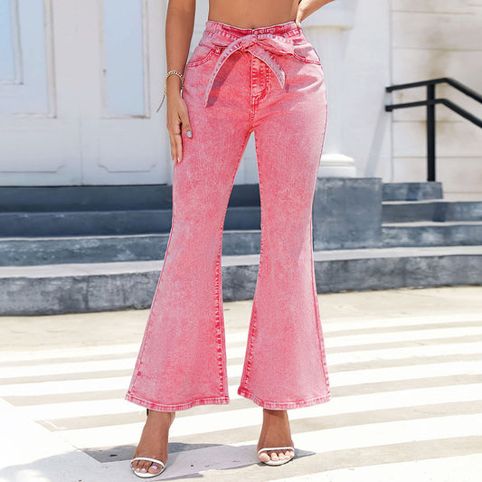 Solid Color Versatile Slim Women's Flare Pants - Sidwish