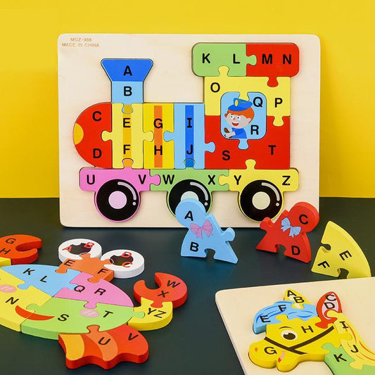 Children's Wooden Animal Three-Dimensional Puzzle