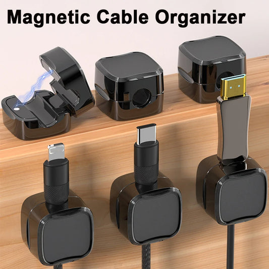 Magnetic Cable Clip Under Desk Cable Adjustable Cord Holder