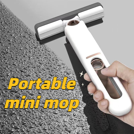 New Portable Self-NSqueeze Mini Mop, Lazy Hand Wash-Free Strong Absorbent Mop Multifunction Portable Squeeze Cleaning Mop Desk Window Glass Cleaner Kitchen Car Sponge Cleaning Mop Home Cleaning Tools - Sidwish