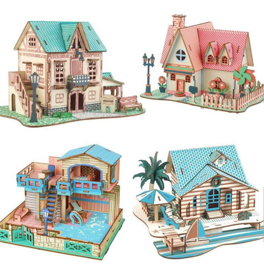 3d wooden three-dimensional puzzle