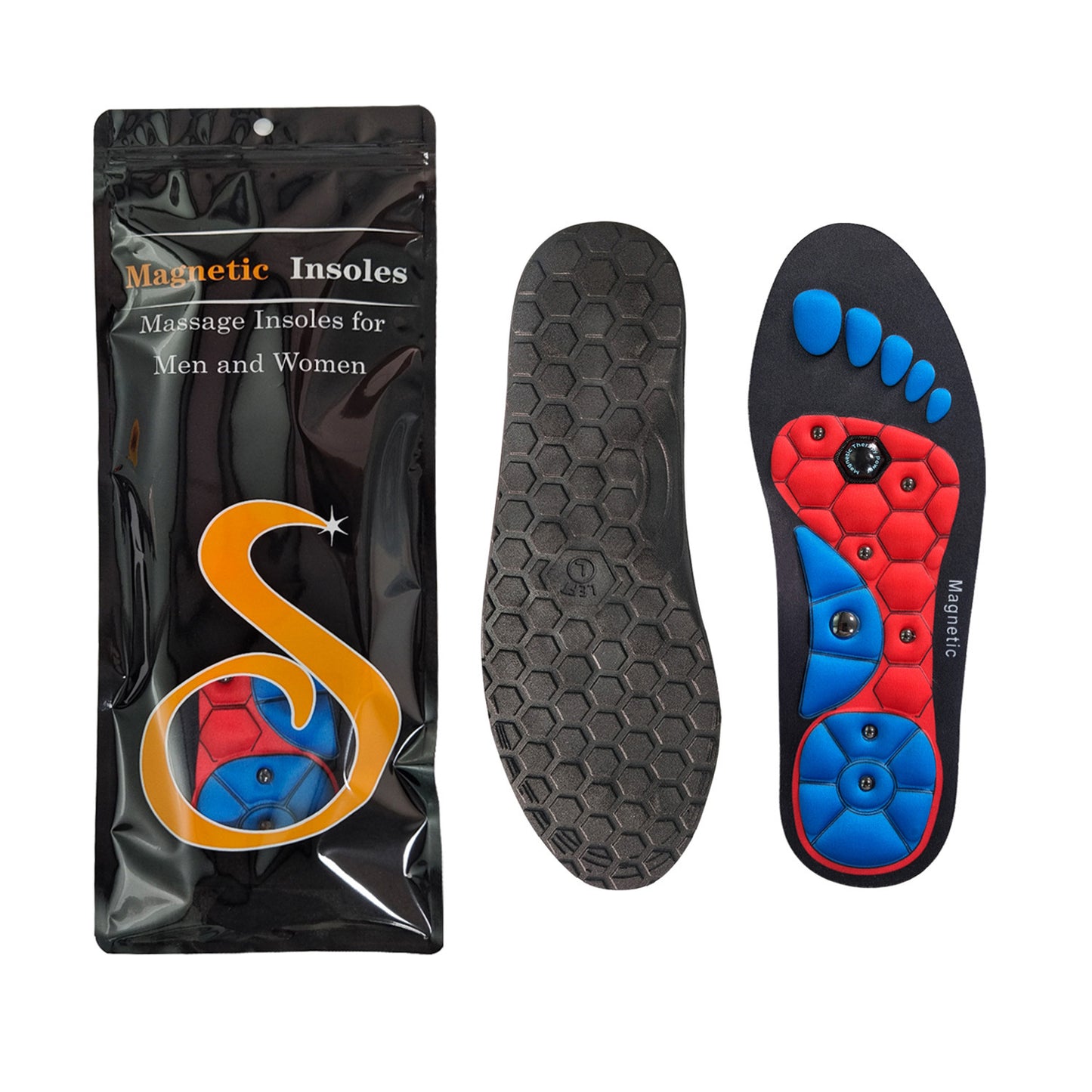 Medical Magnetic Insole Therapy Sports Massage Foot Weight Loss Slimming Acupressure Anti-fatigue Shoe Pads