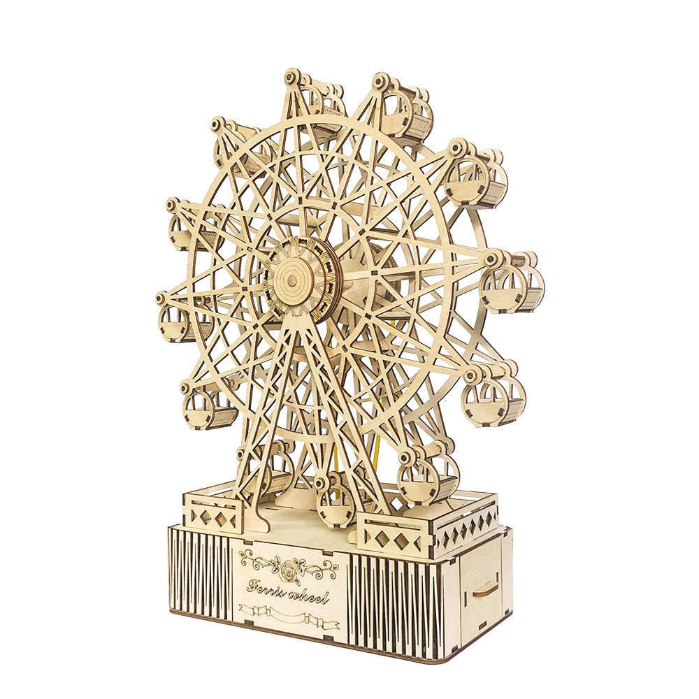 DIY Rotating Ferris Wheel Wooden 3D Puzzle