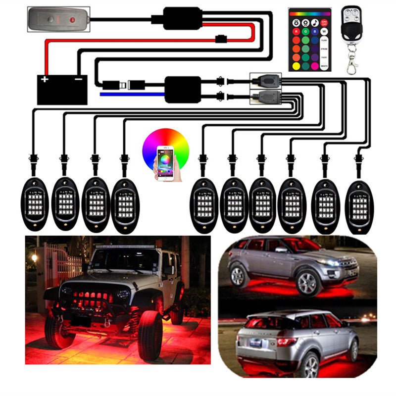 Automobile and Motorcycle APP Control Decorative Lights - sidwish