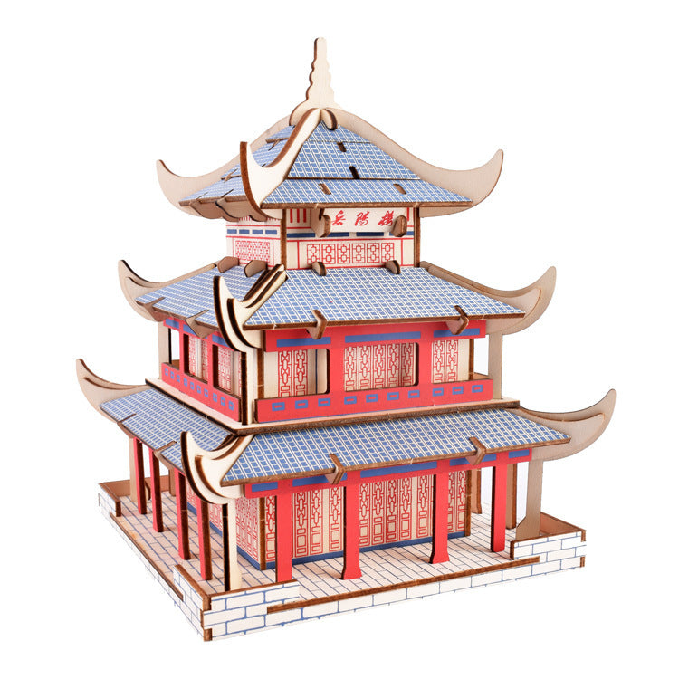 Yueyang Tower 3D Wooden Stereo Puzzle Puzzle