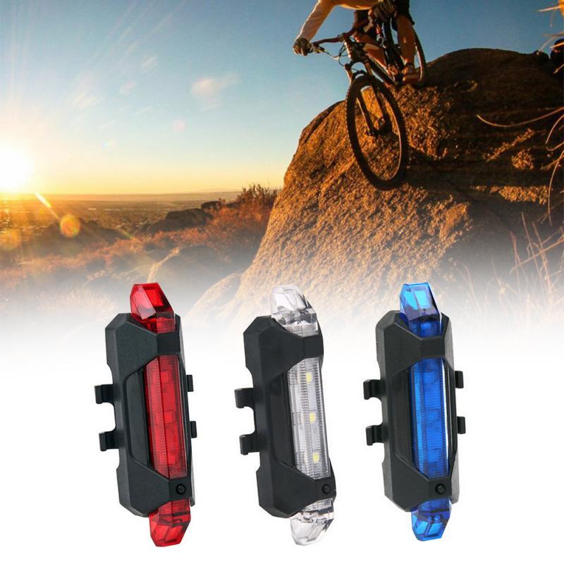 Bike Bicycle Light USB LED Rechargeable Safety Set Mountain Cycle Front Back Headlight Lamp Flashlight Bike Accessories - sidwish
