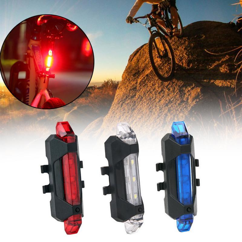 Bike Bicycle Light USB LED Rechargeable Safety Set Mountain Cycle Front Back Headlight Lamp Flashlight Bike Accessories - sidwish
