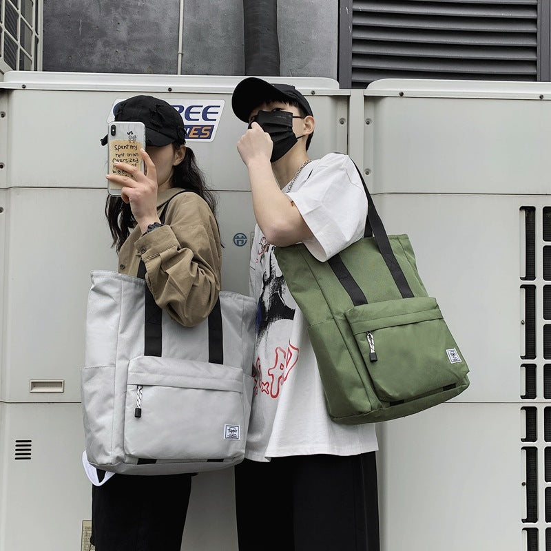 Men's Handbag Portable Tote Simple Large Capacity Shoulder Bag