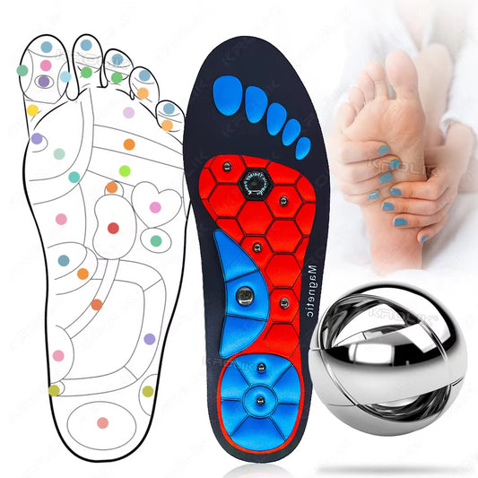 Medical Magnetic Insole Therapy Sports Massage Foot Weight Loss Slimming Acupressure Anti-fatigue Shoe Pads