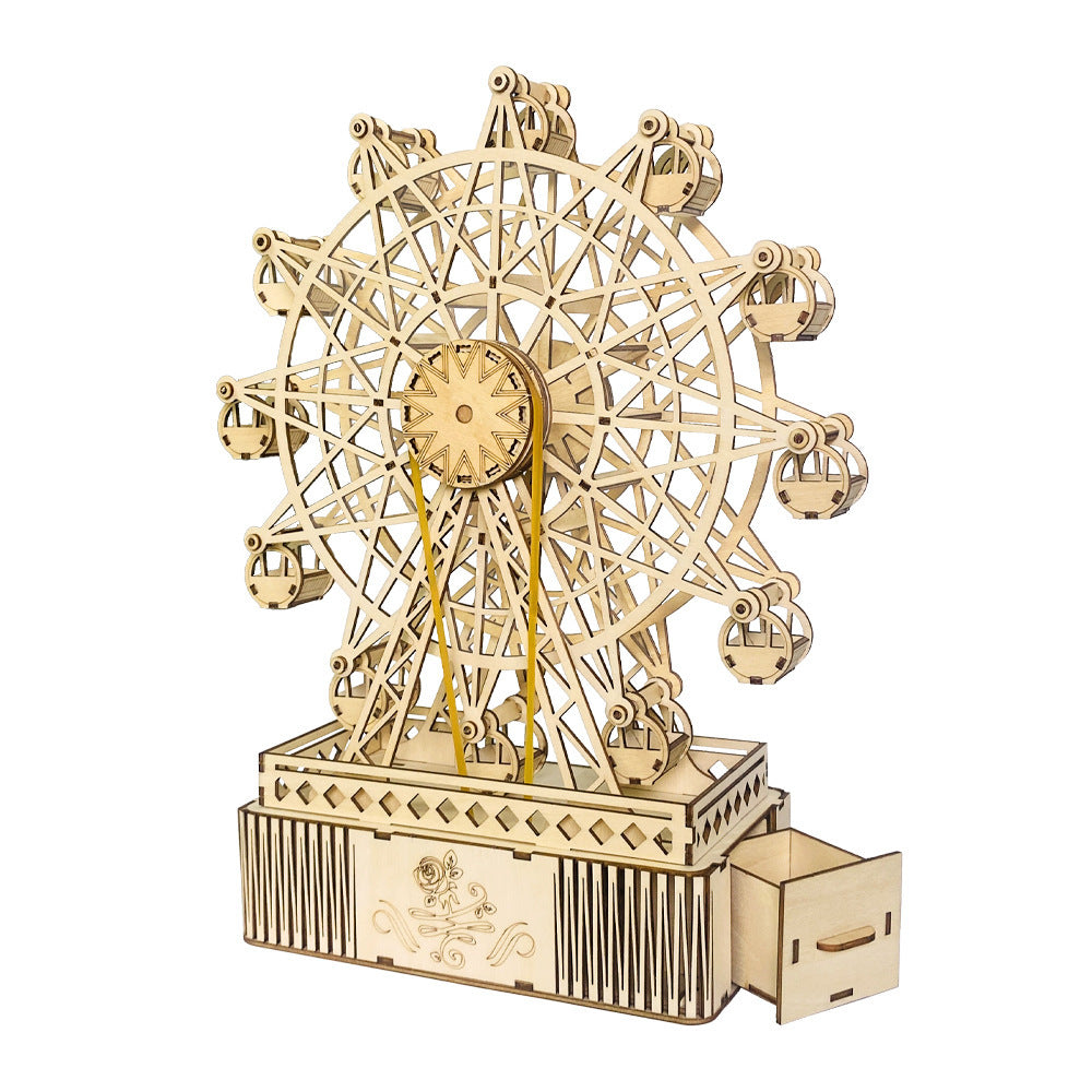 DIY Rotating Ferris Wheel Wooden 3D Puzzle