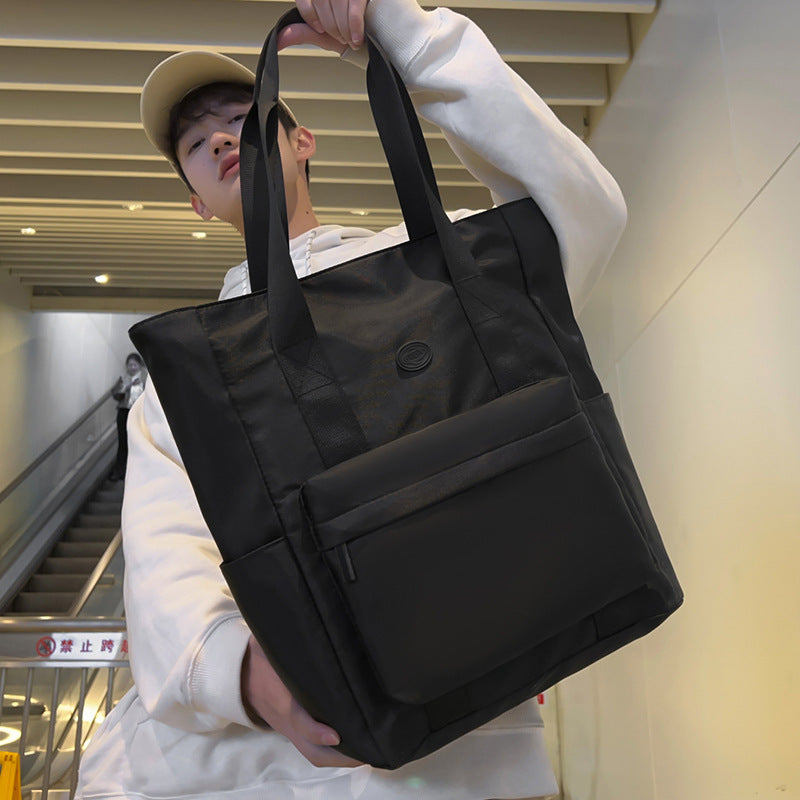 Men's Handbag Portable Tote Simple Large Capacity Shoulder Bag