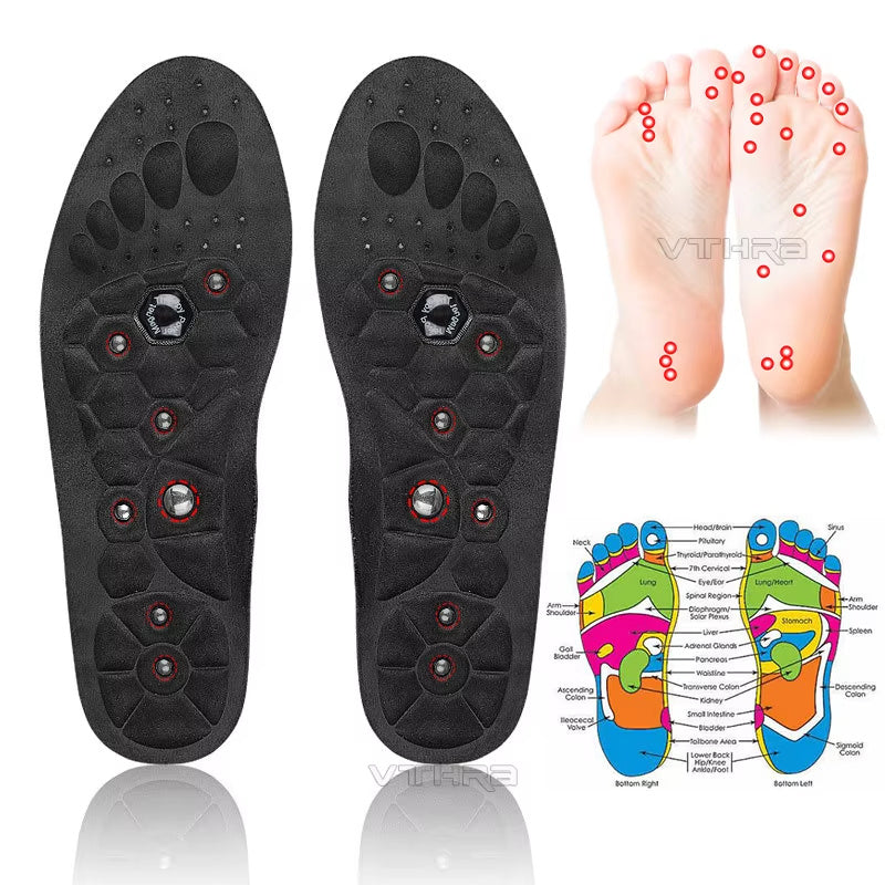 Medical Magnetic Insole Therapy Sports Massage Foot Weight Loss Slimming Acupressure Anti-fatigue Shoe Pads