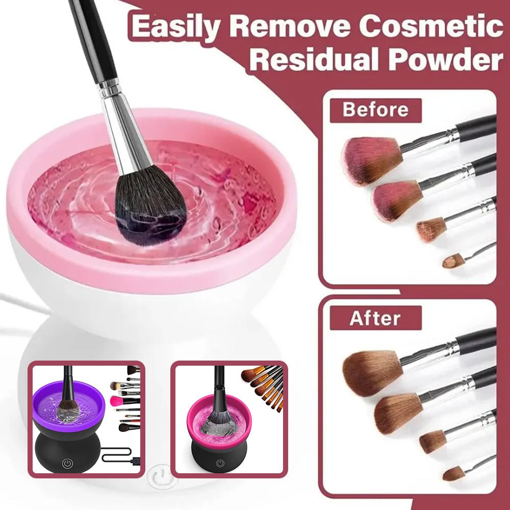 Electric Makeup Brush Cleaner Machine Portable Automatic USB Cosmetic Brush Cleaner Tools For All Size Beauty Makeup Brushes Set - sidwish