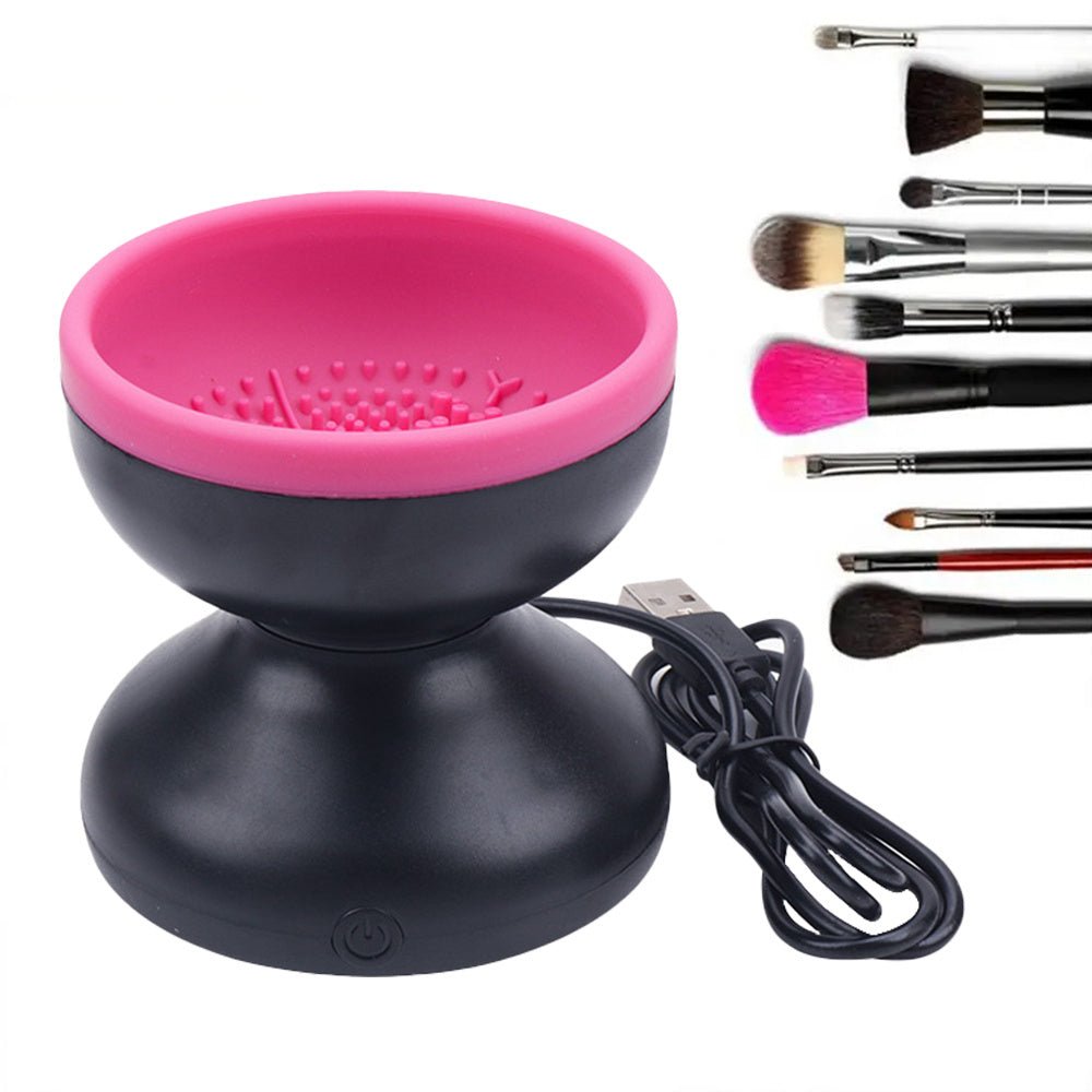 Electric Makeup Brush Cleaner Machine Portable Automatic USB Cosmetic Brush Cleaner Tools For All Size Beauty Makeup Brushes Set - sidwish